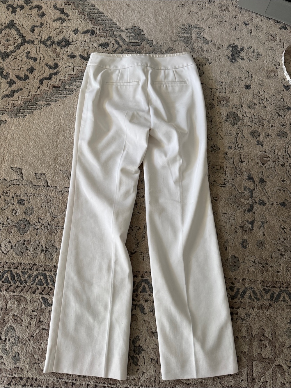 White House Black Market Women's White Legacy Dress Pants Wide Trousers 2R - Picture 5 of 6
